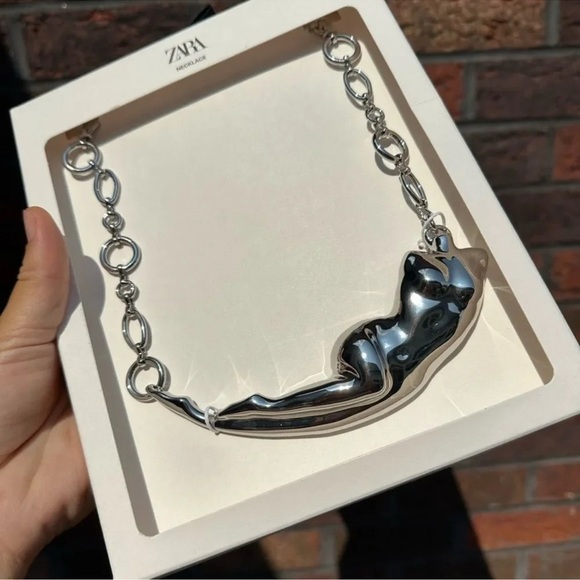 ZARA BODY METAL LINK NECKLACE - Picture 7 of 9